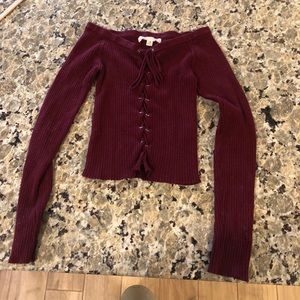 Long sleeve cropped top